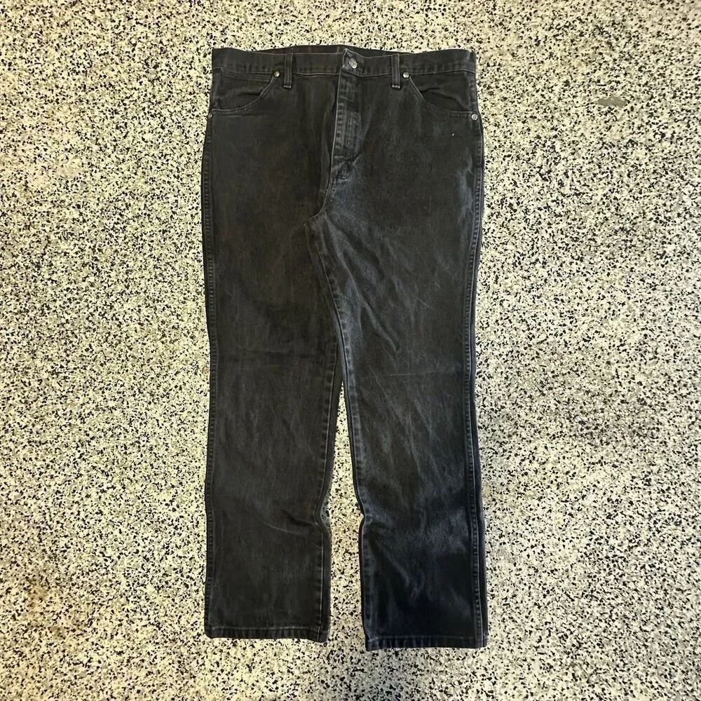 Vintage Wrangler Jeans Silver Edition Cowboy Mens 38x32 933SEWK Black Cowboy